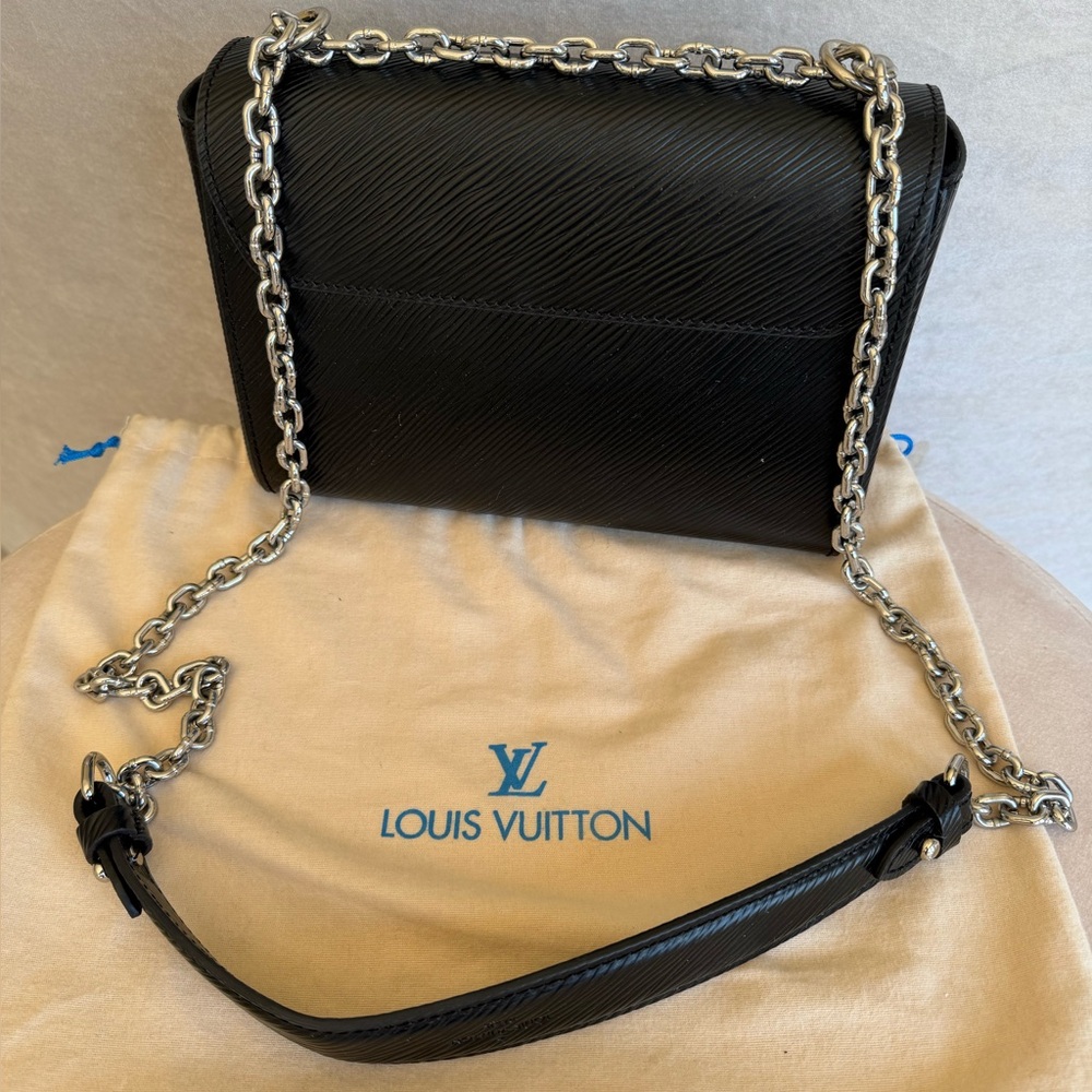 Louis Vuitton Black COOY- Epi Leather Chain Crossbody with Silver Hardware - Picture 4 of 8